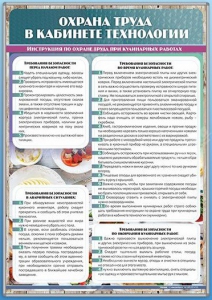 Стенд "Охрана труда в кабинете технологии" - fgospostavki.ru - Обнинск