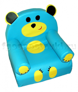 Кресло "Мишка" ВИК с подлокотниками и аппликацией - fgospostavki.ru - Обнинск