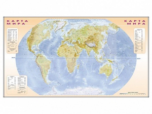 Фрагмент (демонстрационный) маркерный (двухсторонний) "Карта мира и Российской Федерации" + комплект тематических магнитов - fgospostavki.ru - Обнинск