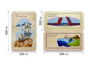 Набор стеновых панелей «Памятные места России - Ялта, Санкт-Петербург, Иркутск» - fgospostavki.ru - Обнинск