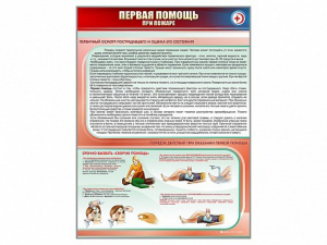 Стенд "Первая помощь при пожаре" - fgospostavki.ru - Обнинск
