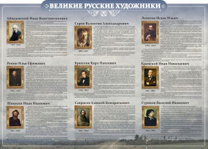 Стенд "Великие русские художники" - fgospostavki.ru - Обнинск