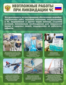 Стенд "Неотложные работы при ликвидации ЧС" - fgospostavki.ru - Обнинск