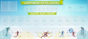 Стенд "Спортивная жизнь школы" - fgospostavki.ru - Обнинск