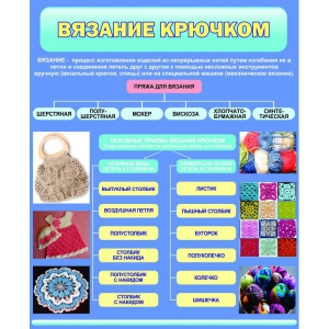 Стенд "Вязание крючком" - fgospostavki.ru - Обнинск