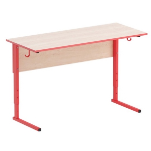 Стол ученический регулируемый (двухместный) на прямоугольной трубе - fgospostavki.ru - Обнинск