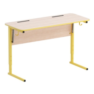 Стол ученический двухместный с наклоном столешницы (0-24°) на прямоугольной трубе - fgospostavki.ru - Обнинск
