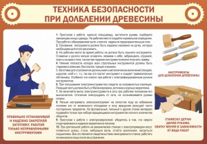 Стенд "Техника безопасности при долблении древесины" - fgospostavki.ru - Обнинск