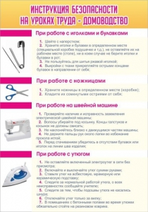 Стенд "Инструкция безопасности на уроках труда №1" - fgospostavki.ru - Обнинск