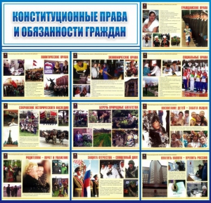 Стенд "Конституционные права и обязанности граждан" - fgospostavki.ru - Обнинск