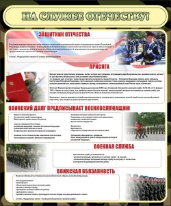 Стенд "На службе Отечеству" Вариант 2 - fgospostavki.ru - Обнинск