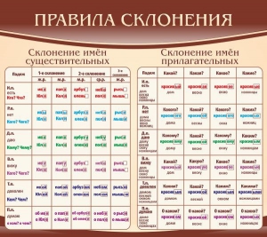 Стенд "Правила склонения" - fgospostavki.ru - Обнинск