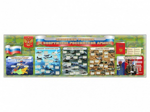 Настенное полотно "Символы России и вооружение Российской армии" - fgospostavki.ru - Обнинск