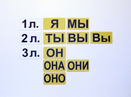 Набор магнитных карточек "Личные местоимения" (фон жёлтый) - fgospostavki.ru - Обнинск