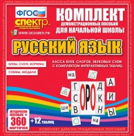 Динамические раздаточные пособия. Русский язык (комплект демонстрационных материалов). Касса букв, слогов, звуковых схем с набором интерактивных таблиц. - fgospostavki.ru - Обнинск