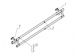 Станок хореографический пристенный (1,5 метра, двухрядный) - fgospostavki.ru - Обнинск