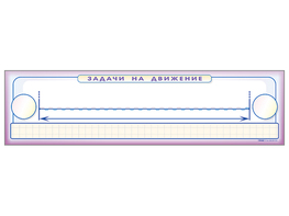 Панно (демонстрационное) магнитно-маркерное "Задачи на движение" + комплект тематических магнитов - fgospostavki.ru - Обнинск