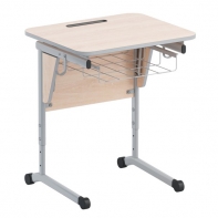 Стол ученический одноместный с наклоном столешницы (0-24°) и корзиной - fgospostavki.ru - Обнинск