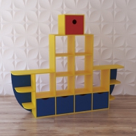 Стеллаж для игрушек "Пароход" - fgospostavki.ru - Обнинск