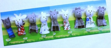 Пальчиковый театр "Волк и семеро козлят" (9 персонажей) - fgospostavki.ru - Обнинск