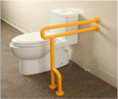 Поручень для унитаза с боковой опорой "Антибак" 700 х 600 х 120 миллиметров - fgospostavki.ru - Обнинск