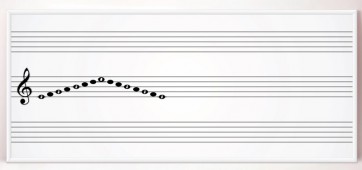 Настенная магнитно-маркерная доска с нотным станом и знаками музыкальной нотации. Вариант 2 - fgospostavki.ru - Обнинск