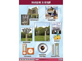 Таблица демонстрационная "Наблюдение за погодой" (винил 70*100) - fgospostavki.ru - Обнинск