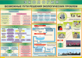 Таблица "Возможные пути решения экологических проблем" (100х140 сантиметров, винил) - fgospostavki.ru - Обнинск