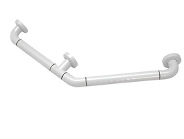 Поручень угловой трехопорный с антибактериальным покрытием (белая) - fgospostavki.ru - Обнинск