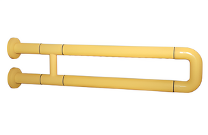 Поручень неоткидной двухопорный с антибактериальным покрытием (желтый) - fgospostavki.ru - Обнинск