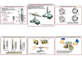 Плакаты ПРОФТЕХ "Инструменты для нарезания резьбы" (6 пл, винил, 70х100) - fgospostavki.ru - Обнинск