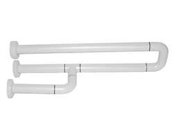 Поручень неоткидной трёхопорный с антибактериальным покрытием (белый) - fgospostavki.ru - Обнинск