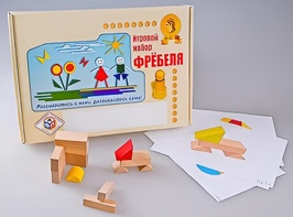 Игровой набор Фребеля "Конструктор деревянный без соединений-1" (Серия "Эксперимент") - fgospostavki.ru - Обнинск