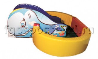 Сухой бассейн овальный с горкой "Кит" ПВХ - fgospostavki.ru - Обнинск