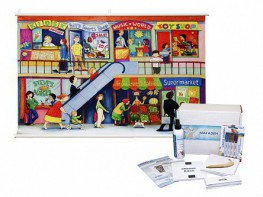 Магнитно-маркерный ситуационный плакат "Магазин" с набором магнитных карточек + методические рекомендации (иностранный язык) - fgospostavki.ru - Обнинск