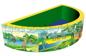 Бассейн с шариками полукруглый с шелкографией - fgospostavki.ru - Обнинск