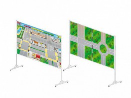 Доска магнитно-маркерная двухсторонняя "Азбука дорожного движения" на стойках (разборная) - fgospostavki.ru - Обнинск