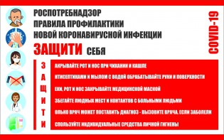 Плакат "Правила профилактики коронавируса" - fgospostavki.ru - Обнинск