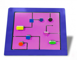 Тактильно-развивающая панель с геометрическими фигурами - fgospostavki.ru - Обнинск