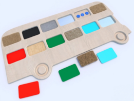 Тактильные разноцветные дощечки «Автобус» - fgospostavki.ru - Обнинск