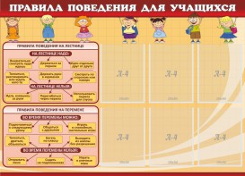 Стенд "Правила поведения для учащихся" - fgospostavki.ru - Обнинск