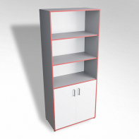 Шкаф широкий открытый с закрытой тумбой ТР2 ЛДСП - fgospostavki.ru - Обнинск