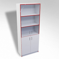 Стеллаж полуоткрытый А-310 ТР со стеклом ЛДСП  - fgospostavki.ru - Обнинск