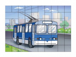 Магнитный пазл "Троллейбус" - fgospostavki.ru - Обнинск