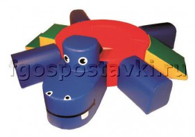 Сухой бассейн "Весёлый бегемот" с приставными элементам - fgospostavki.ru - Обнинск