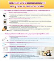 Стенд "Техника безопасности на уроке технологии" - fgospostavki.ru - Обнинск