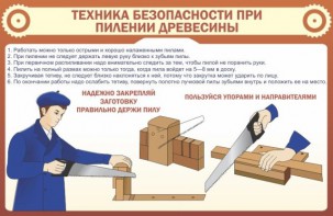 Стенд "Техника безопасности при пилении древесины" - fgospostavki.ru - Обнинск