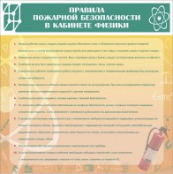 Стенд "Правила пожарной безопасности в кабинете физики" - fgospostavki.ru - Обнинск