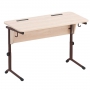 Стол ученический двухместный с наклоном столешницы (0-24°) на плоскоовальной трубе - fgospostavki.ru - Обнинск