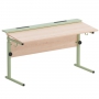 Стол ученический двухместный с наклоном столешницы (0-15°) на прямоугольной трубе - fgospostavki.ru - Обнинск
